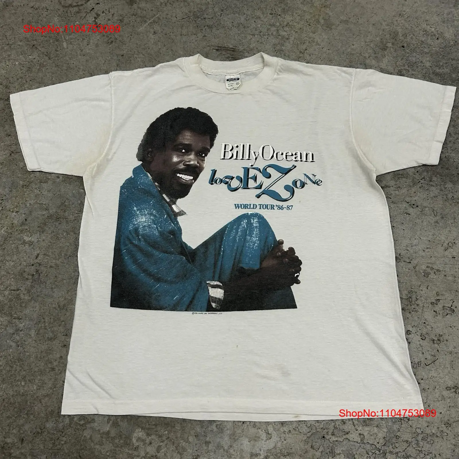 Xl Men'S Fashion - Винтажная футболка Billy Ocean Band 80-х