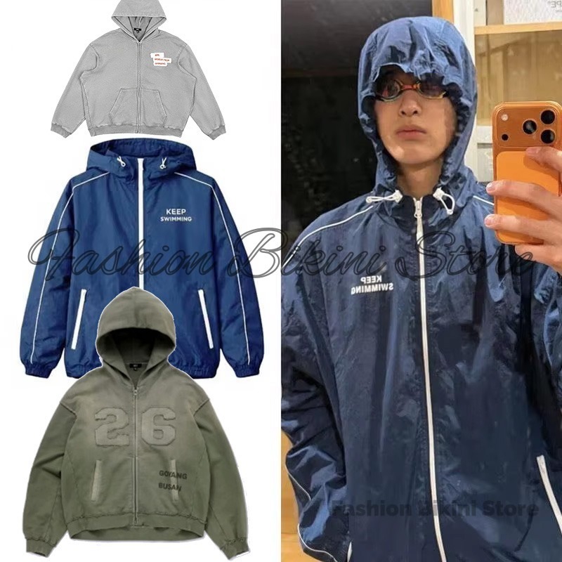 Windbreaker Men Zip - Ветровка с капюшоном ARIRANG, градиентный серый