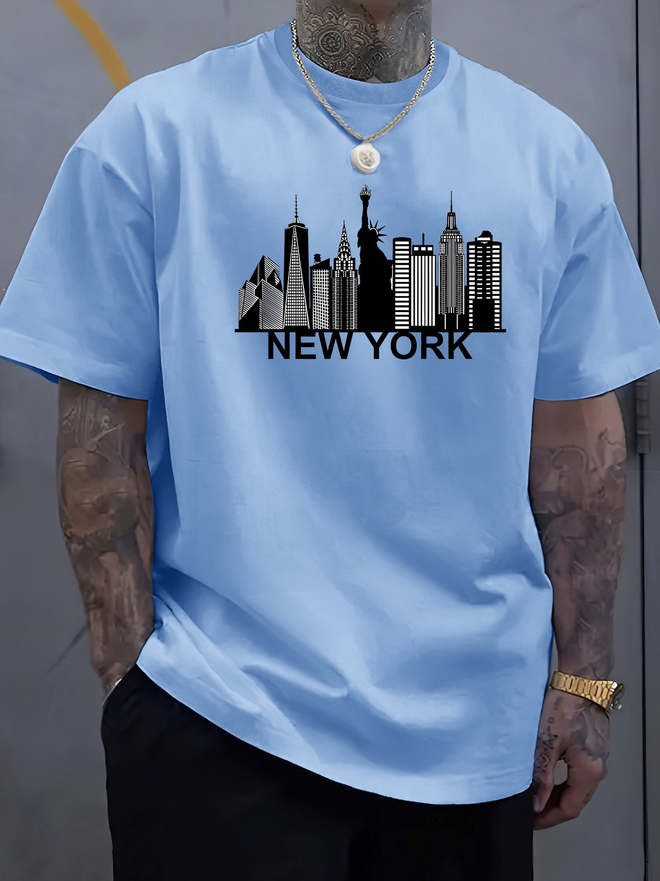 Мужская хлопковая футболка с п – обзор и цена York Men'S Fashion
